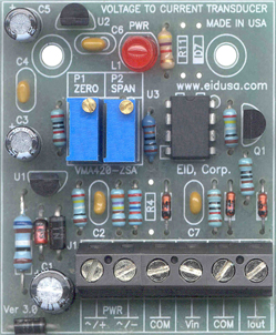 Interface board 4-20mA tranducer with zero and Span adjusments